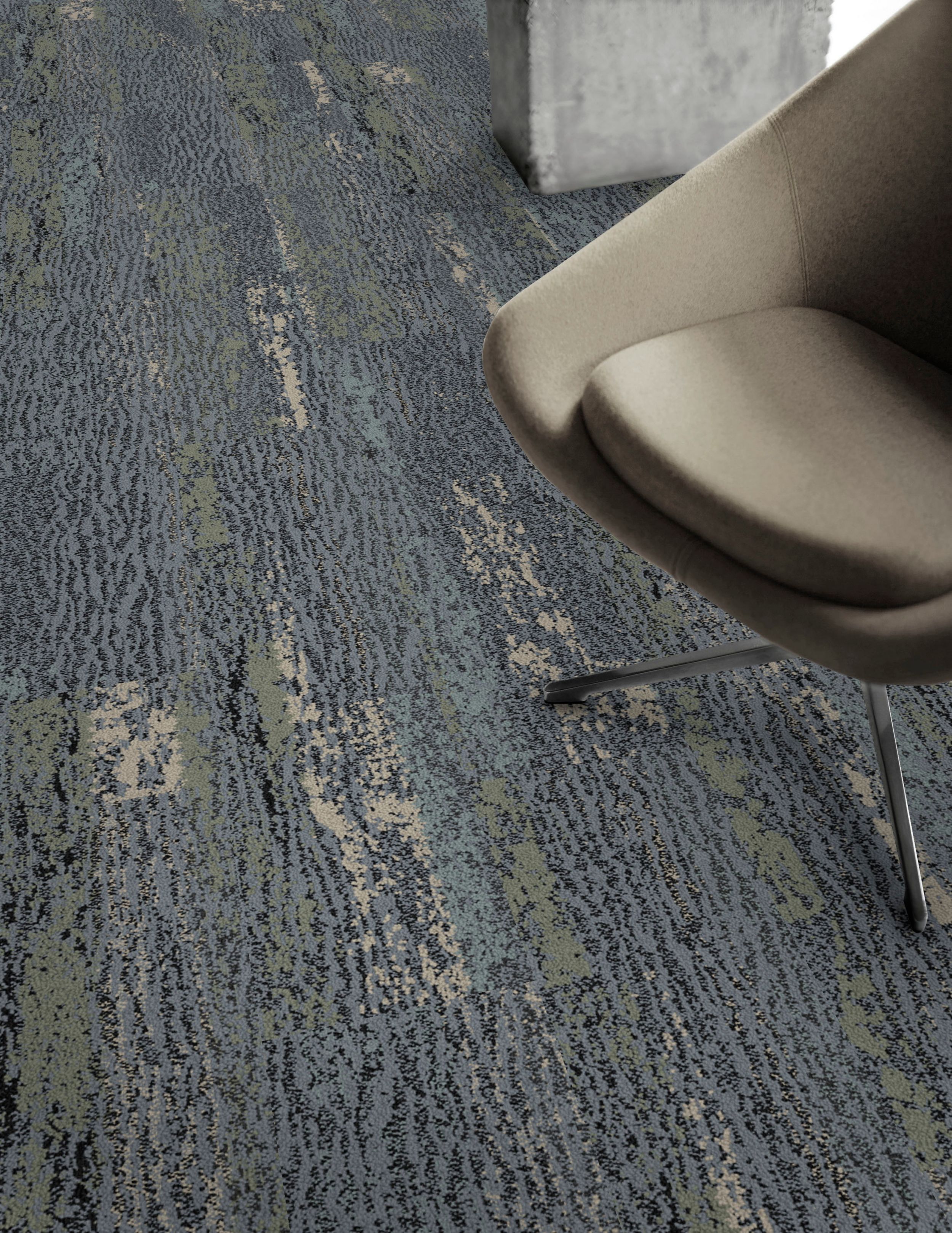 Detail of Interface Uprooted plank carpet tile with chair image number 5
